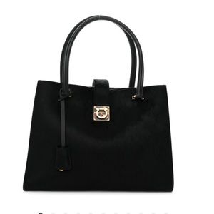 Salvatore Ferragamo Pony hair ganico lock tote bag